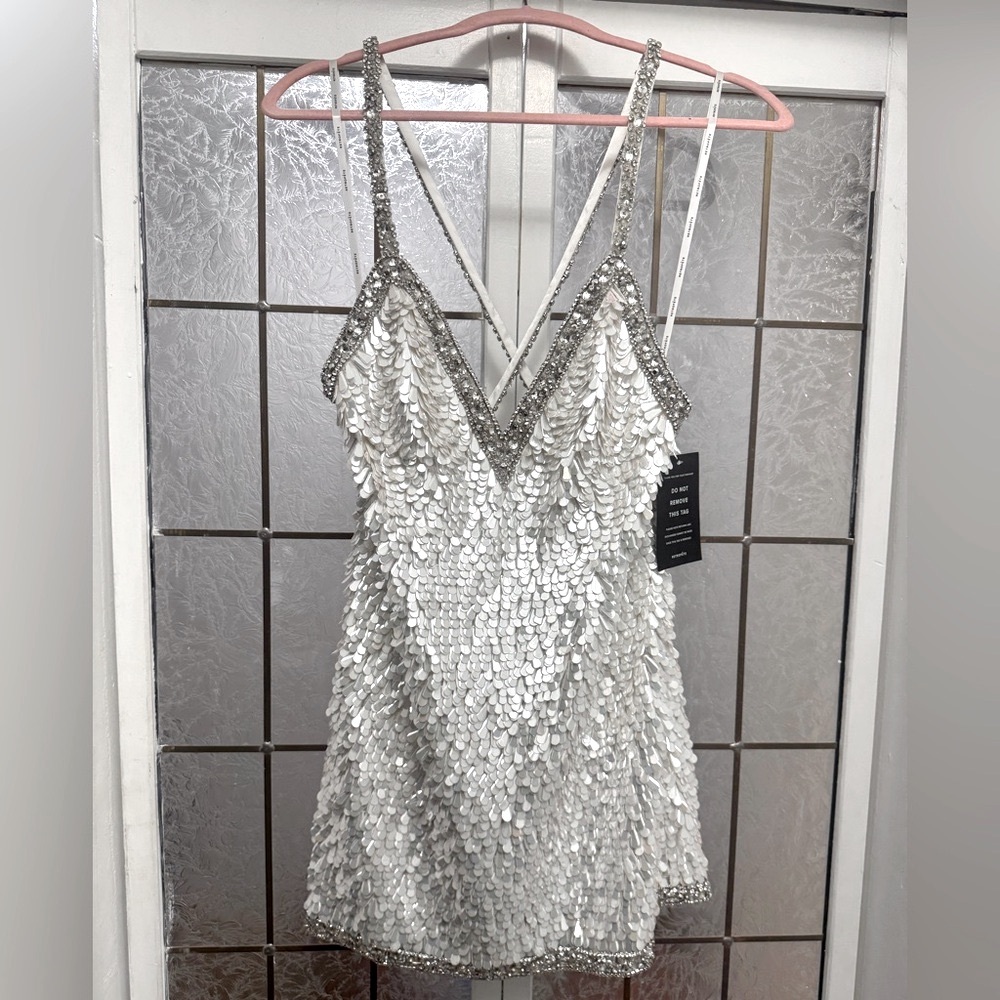 Retrofete Ivanna Dress | White/Silver | Size: M | NWT